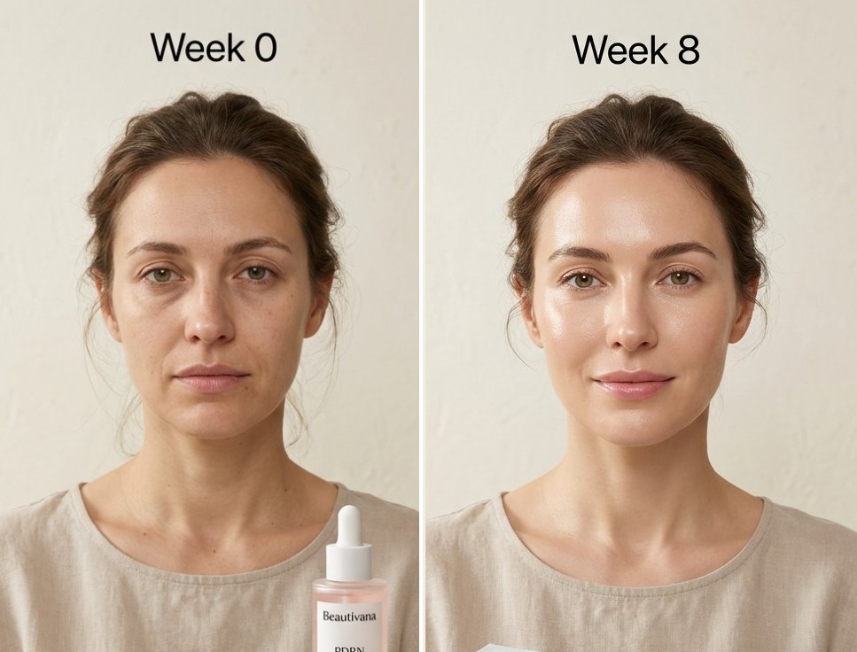 8-week transformation with PDRN Serum  Beautivana